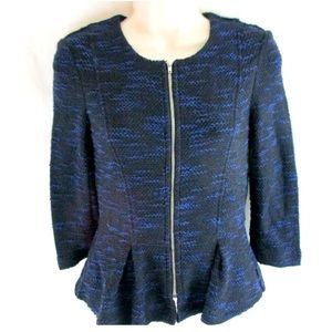 H&M Zip Up Peplum Blazer